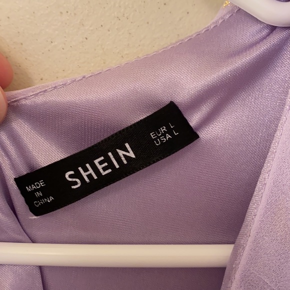 Purple and gold sparkle ruffle dress - Picture 3 of 4